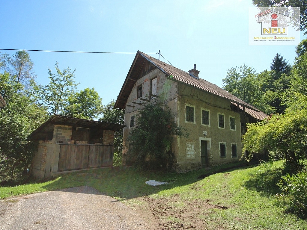 Sanierungsbedürftig Landwirtschaftliche Elternschlafzimmer - Älteres 200m² Wohnhaus mit 2,88 Ha Grund in Velden