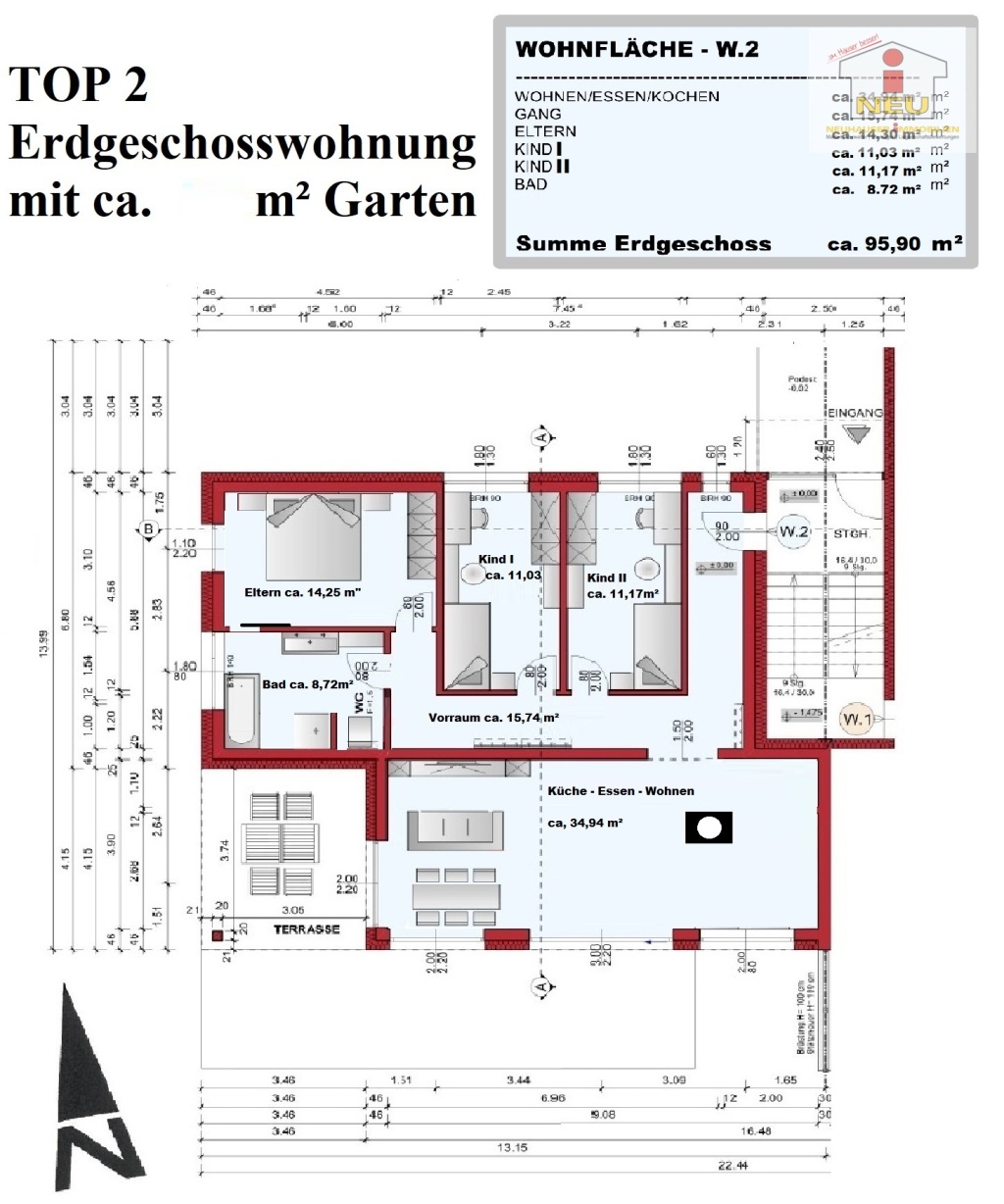  - Schöne neuwertige 4-Zimmergartenwohnung in Viktring 