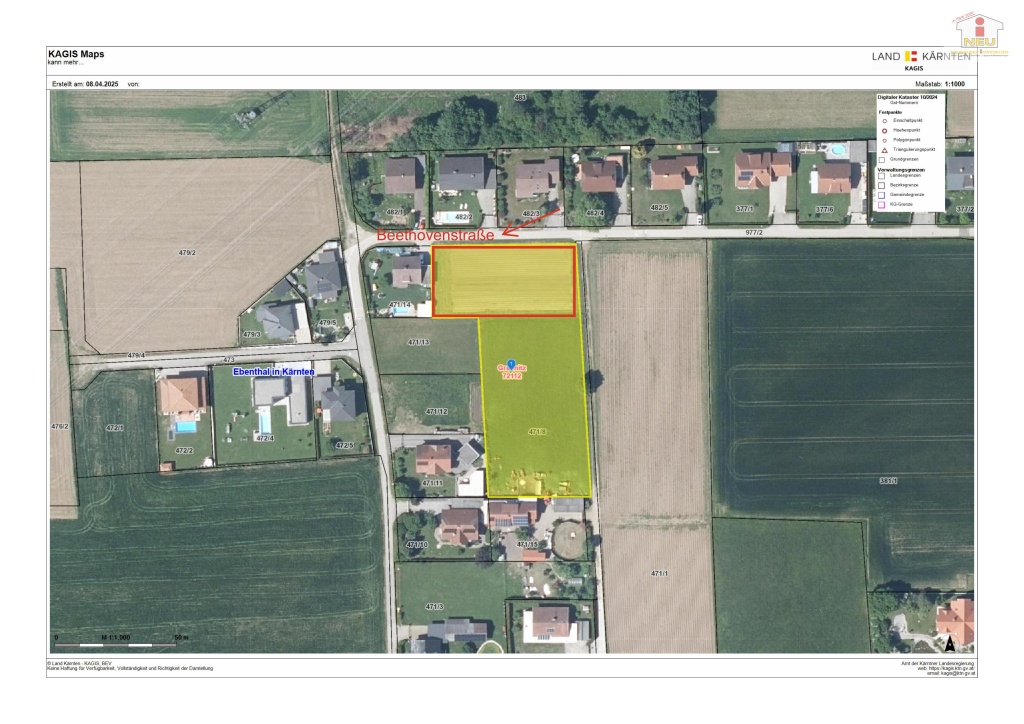 Infrastruktur Gründstücke Stadtzentrum - Schöne Baugründe am Stadtrand von Klagenfurt in Ebenthal - Beethovenstraße 